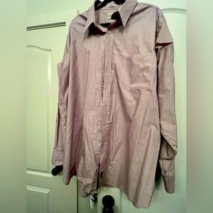 Alexander Lloyd Big & Tall Dress Shirt (Size 20 Neck) - light plum shirt